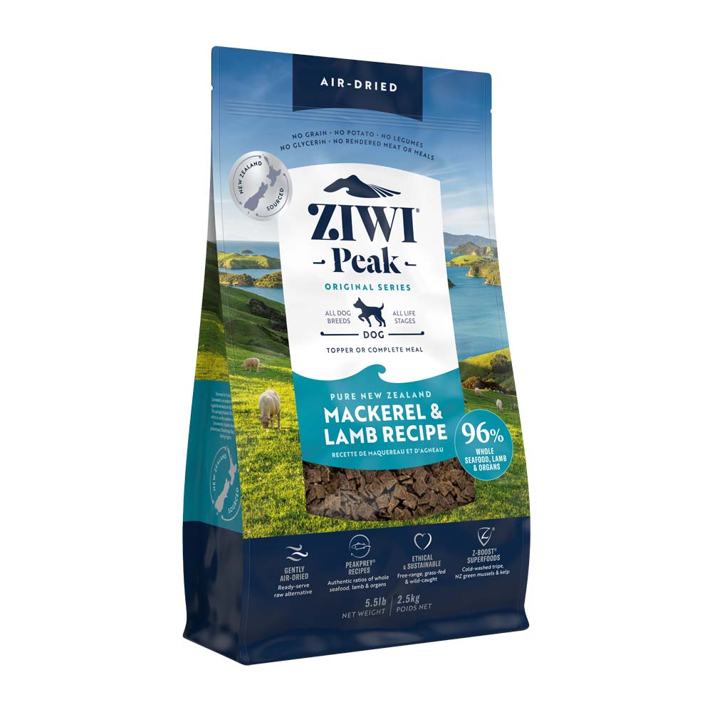 Karma sucha dla psa Ziwi Peka Air-Dried Makrela i Jagnięcina w Skład Karmy