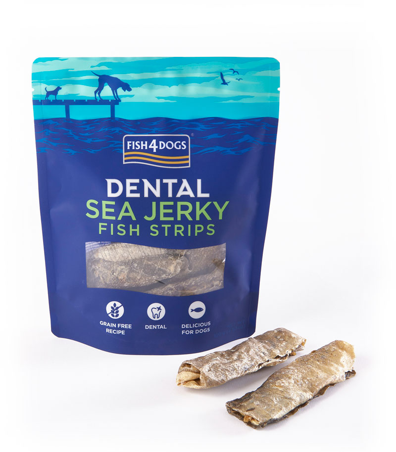 Przysmaki dentystyczne dla psa Fish4Dogs Sea Jerky Fish Strips