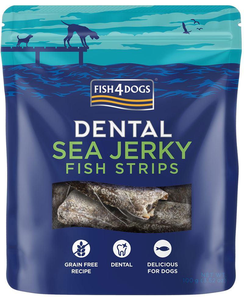 Przysmaki dentystyczne dla psa Fish4Dogs Sea Jerky Fish Strips