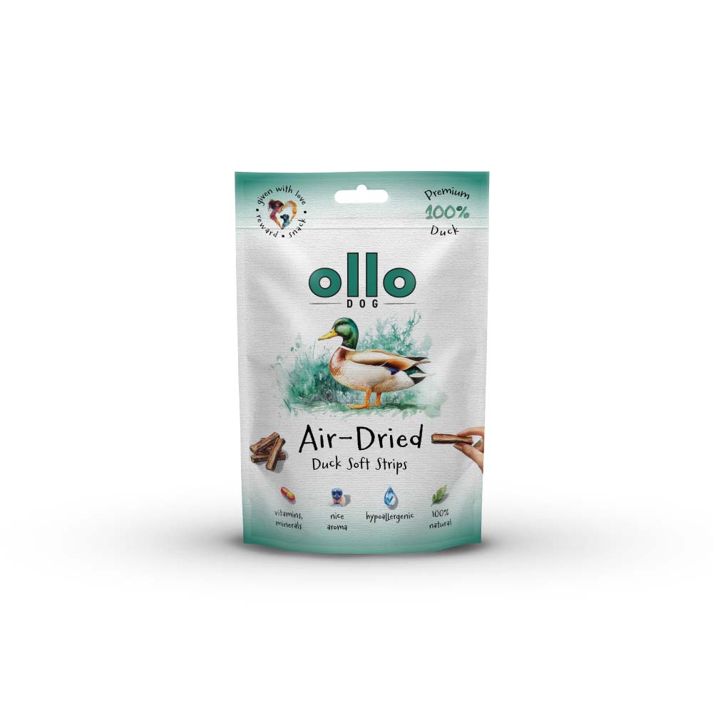 Przysmaki dla psa Ollo Air Dried Duck Strips w Skład Karmy