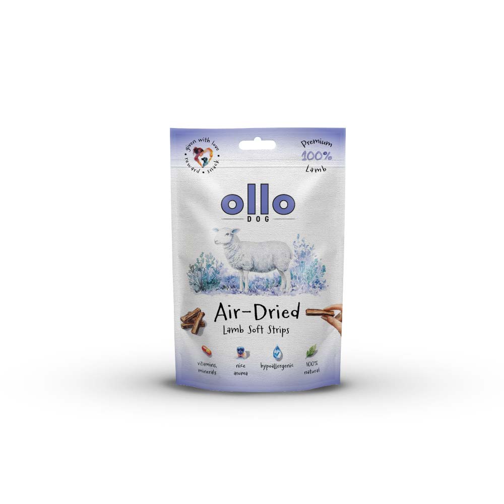 Przysmaki dla psa Ollo Air Dried Lamb Strips w Skład Karmy