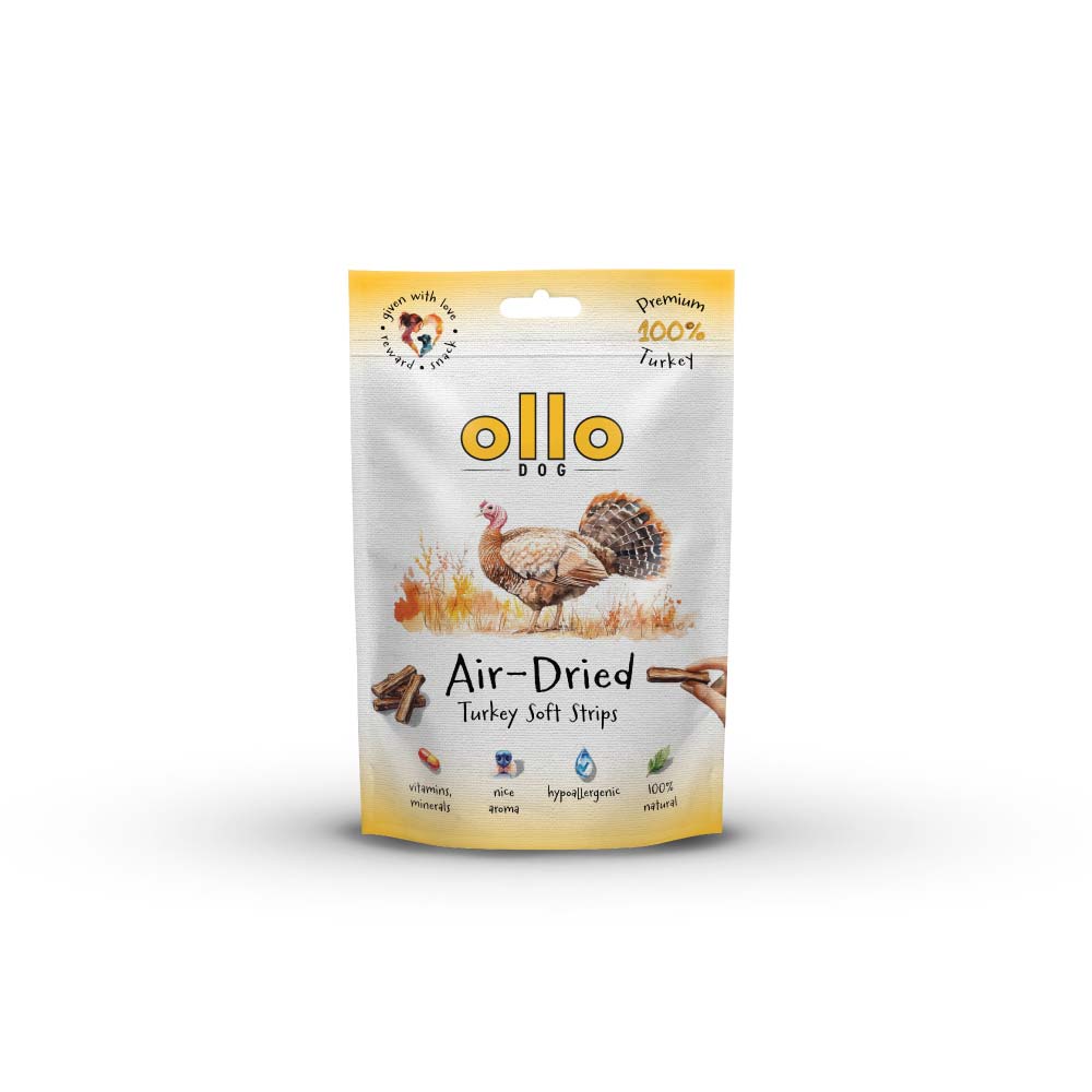 Przysmaki dla psa Ollo Air Dried Turkey Strips w Skład Karmy