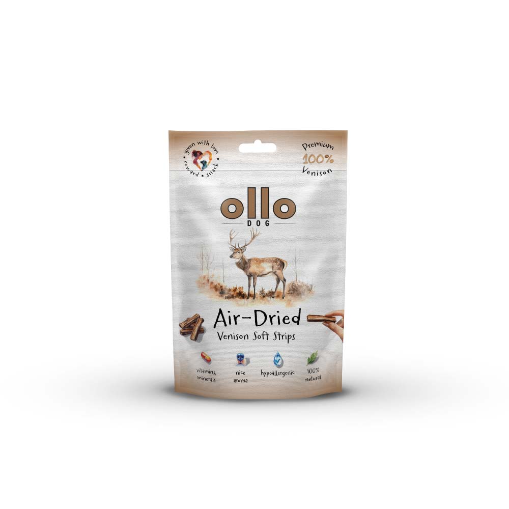 Przysmaki dla psa Ollo Air Dried Venison Strips w Skład Karmy