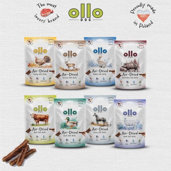 Przysmaki dla psa Ollo Air Dried Sticks w Skład Karmy
