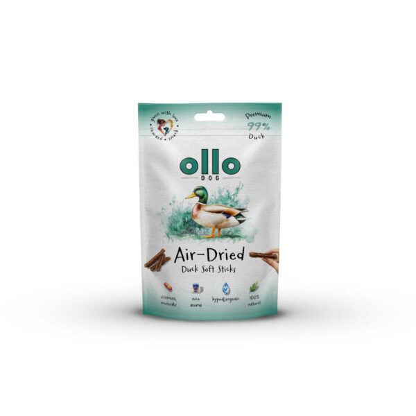 Przysmaki dla psa Ollo Air Dried Duck Sticks w Skład Karmy