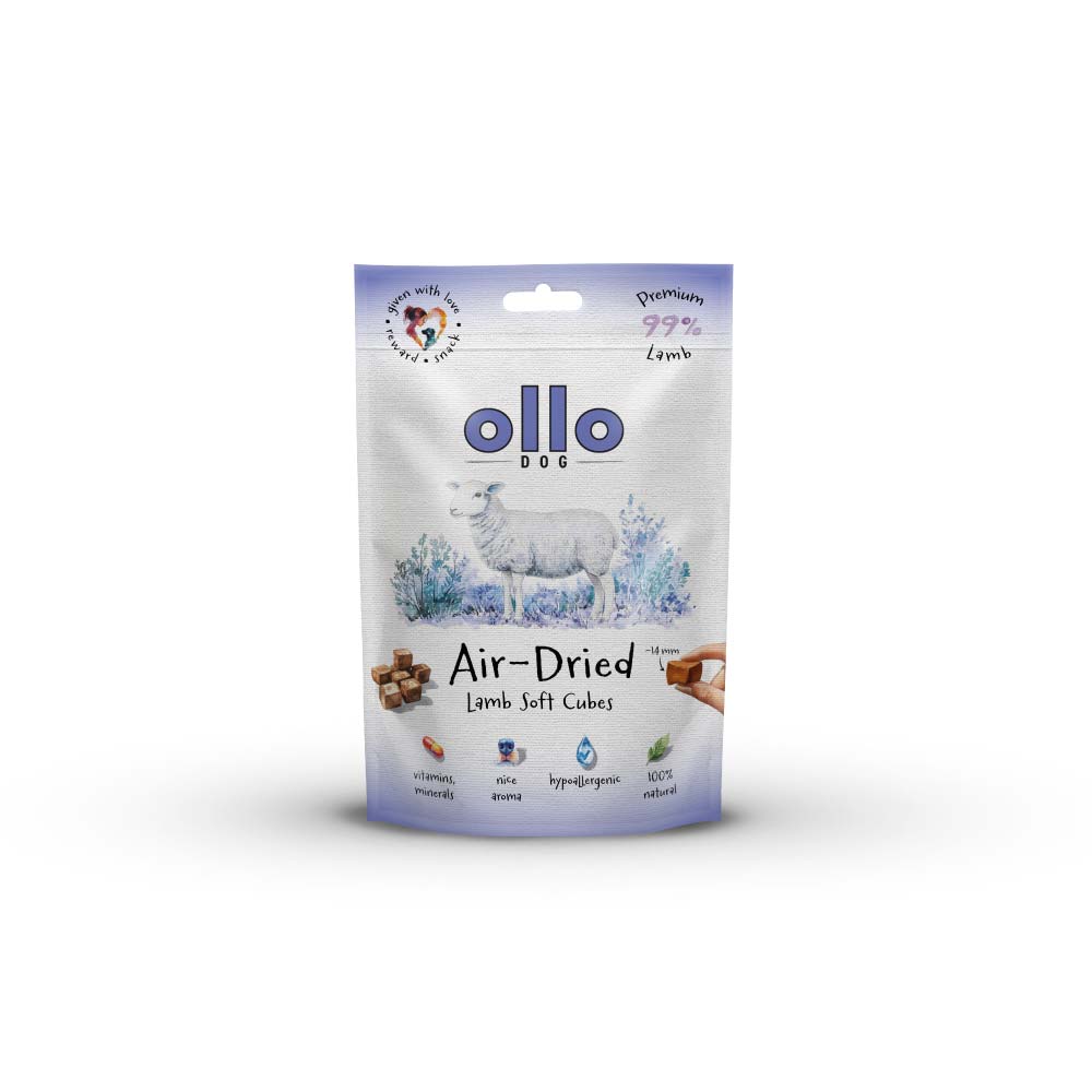 Przysmaki dla psa Ollo Air Dried Lamb Cubes w Skład Karmy
