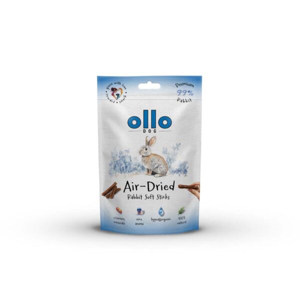 Przysmaki dla psa Ollo Air Dried Rabbit Sticks w Skład Karmy