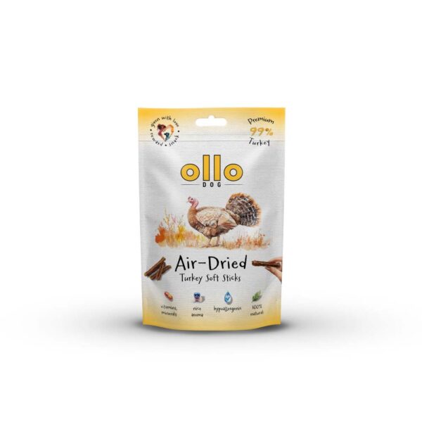 Przysmaki dla psa Ollo Air Dried Turkey Sticks w Skład Karmy