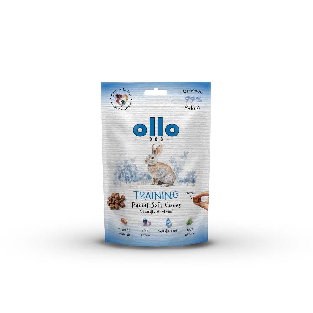Przysmaki dla psa Ollo Air Dried Training Rabbit Soft Cubes w Skład Karmy