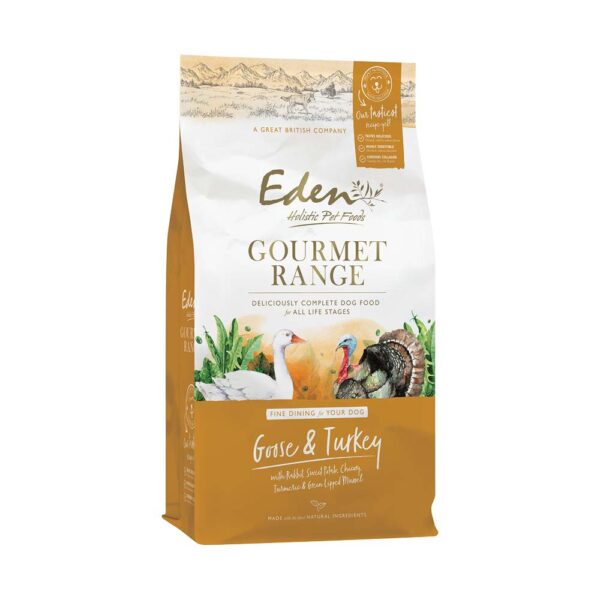 Karma sucha dla psa Eden Gourmet Gęś i Indyk w Skład Karmy