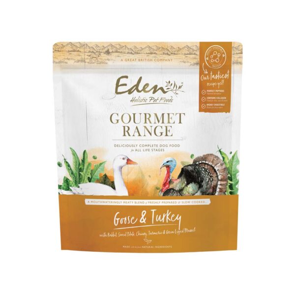 Karma sucha dla psa Eden Gourmet Gęś i Indyk w Skład Karmy