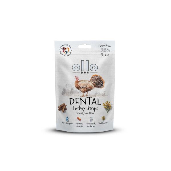 Przysmaki dentystyczne dla psa Ollo Dental Turkey Strips w Skład Karmy