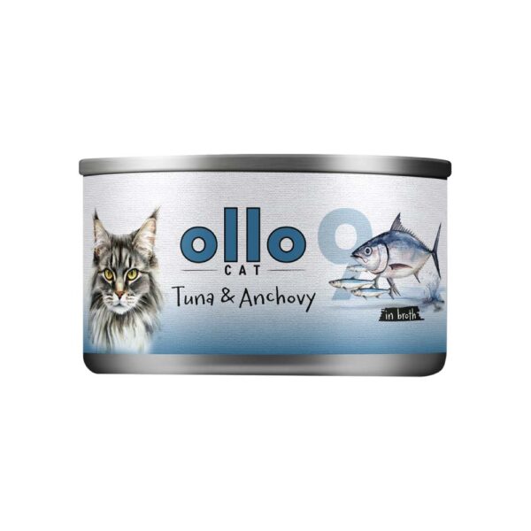 Karma mokra dla kota Ollo nr 9 Tuńczyk i Anchovy w sosie własnym w Skład Karmy