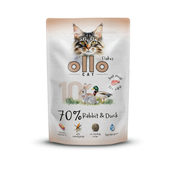 Karma mokra dla kota w saszetkach Ollo Cat nr 10 Królik i Kaczka w Skład Karmy