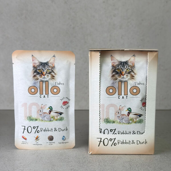 Karma mokra dla kota w saszetkach Ollo Cat nr 10 Królik i Kaczka w Skład Karmy