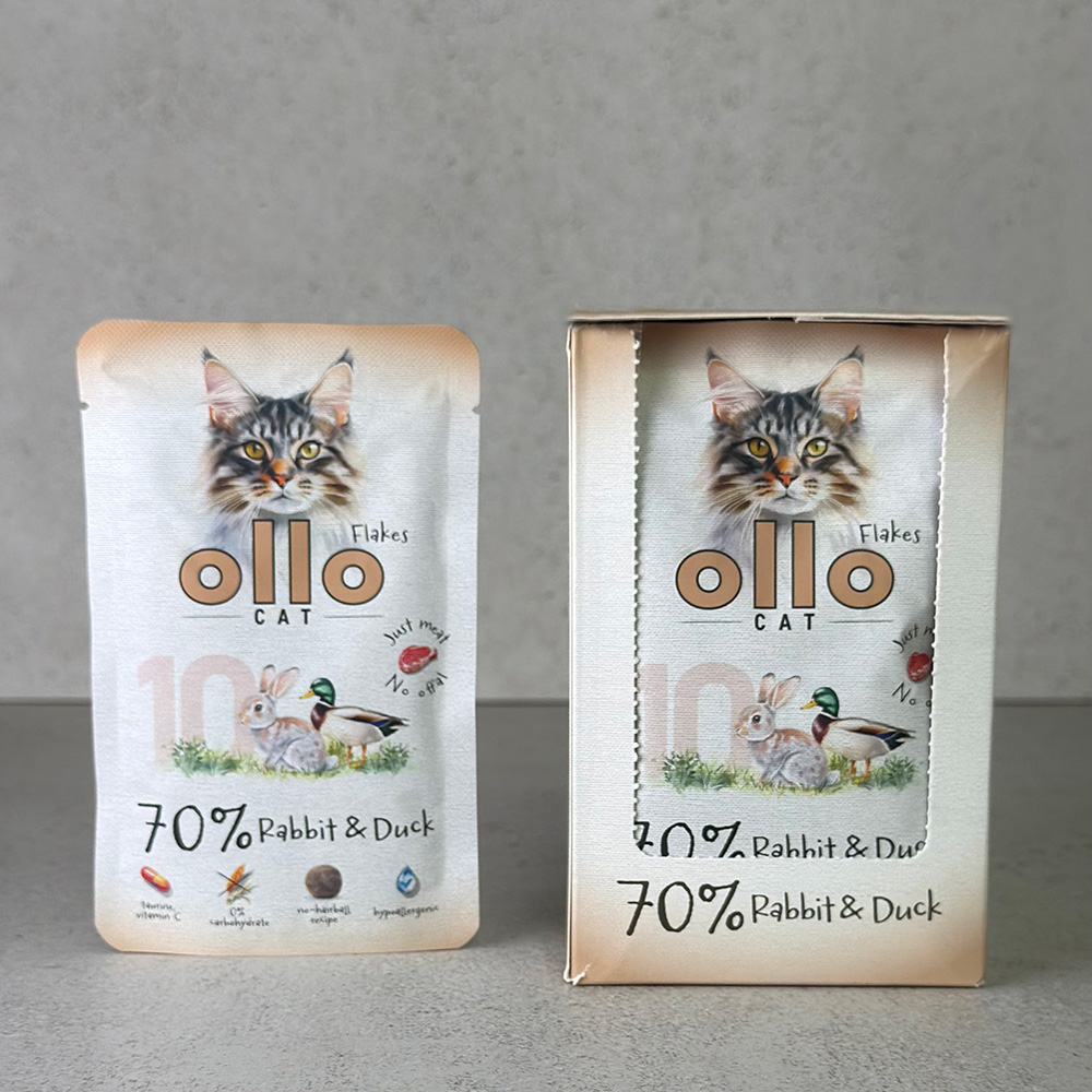 Karma mokra dla kota w saszetkach Ollo Cat nr 10 Królik i Kaczka w Skład Karmy