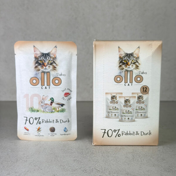 Karma mokra dla kota w saszetkach Ollo Cat nr 10 Królik i Kaczka w Skład Karmy