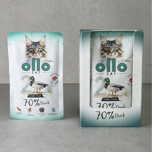 Karma mokra dla kota w saszetkach Ollo Cat nr 2 Kaczka w Skład Karmy