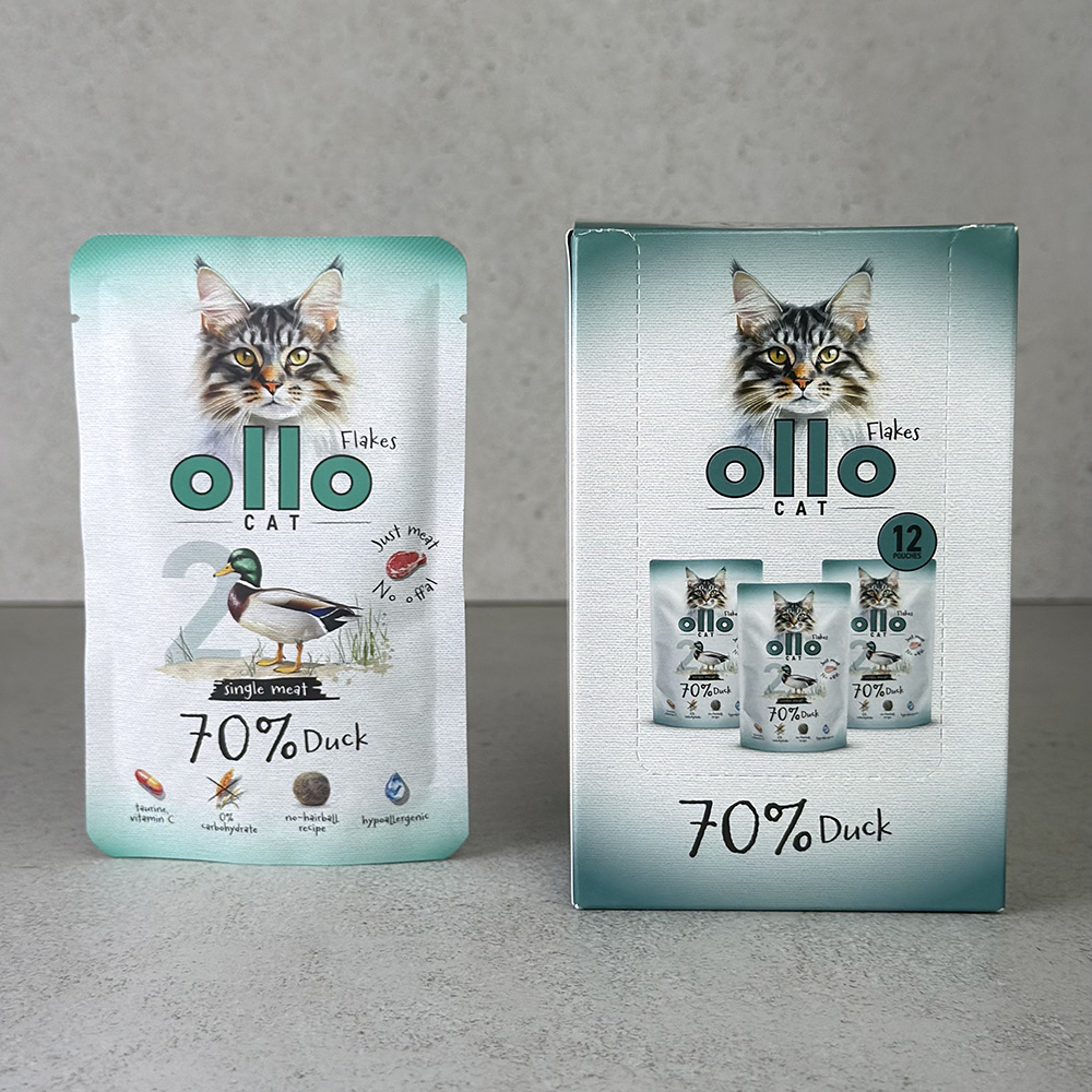 Karma mokra dla kota w saszetkach Ollo Cat nr 2 Kaczka w Skład Karmy