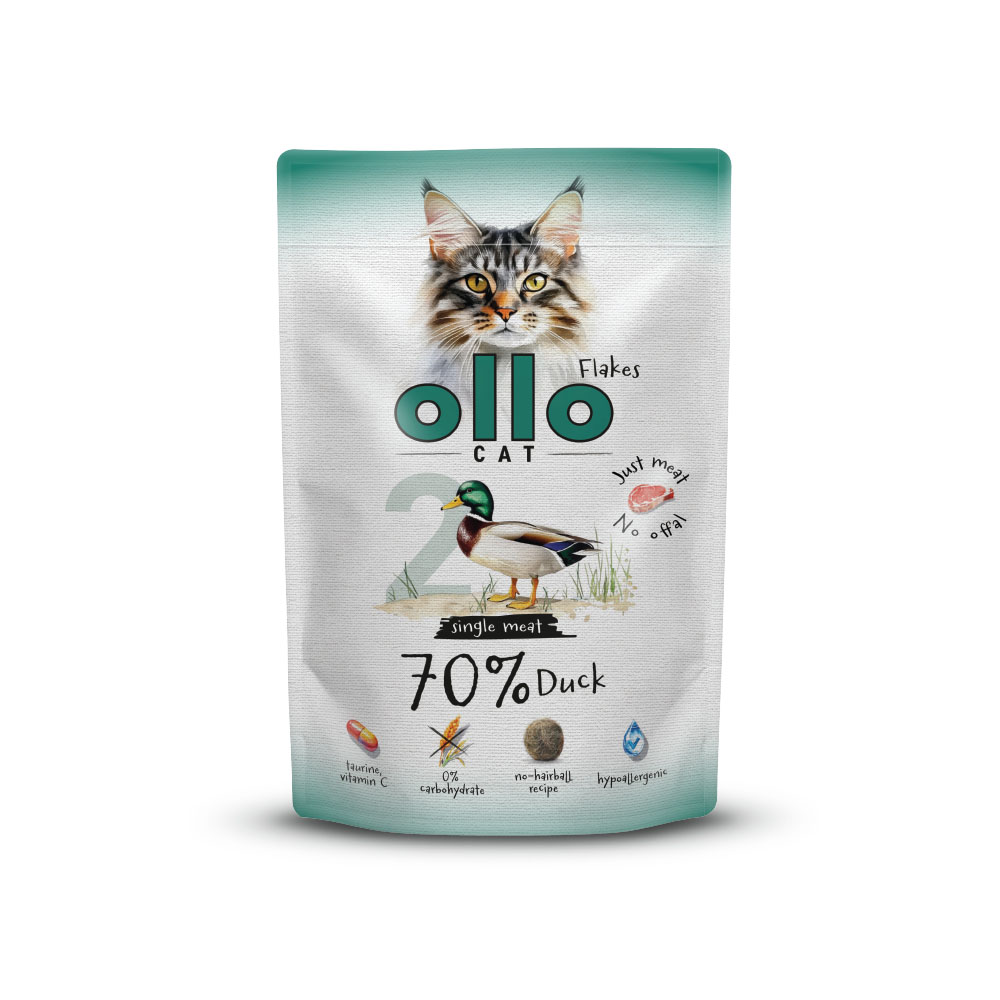 Karma mokra dla kota w saszetkach Ollo Cat nr 2 Kaczka w Skład Karmy