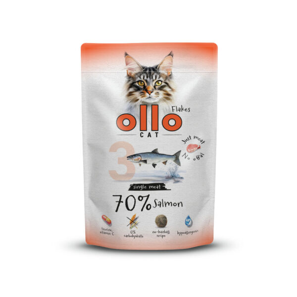 Karma mokra dla kota w saszetkach Ollo Cat nr 3 Łosoś w Skład Karmy